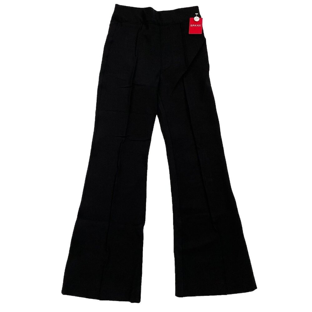 SPANX The Perfect Pant Hi Rise Flare In Black Ponte XS Petite NWT 20252Q